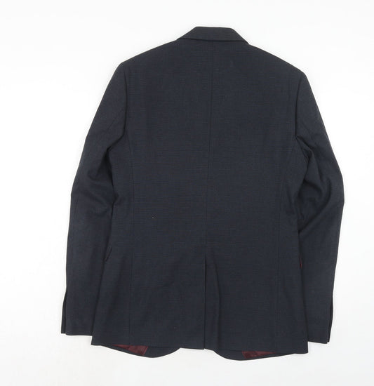 Marks and Spencer Mens Blue Polyamide Jacket Suit Jacket Size 38 Regular