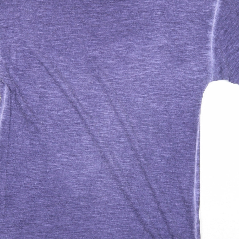 NEXT Boys Purple Cotton Basic T-Shirt Size 9 Years Round Neck Pullover - NYC 75