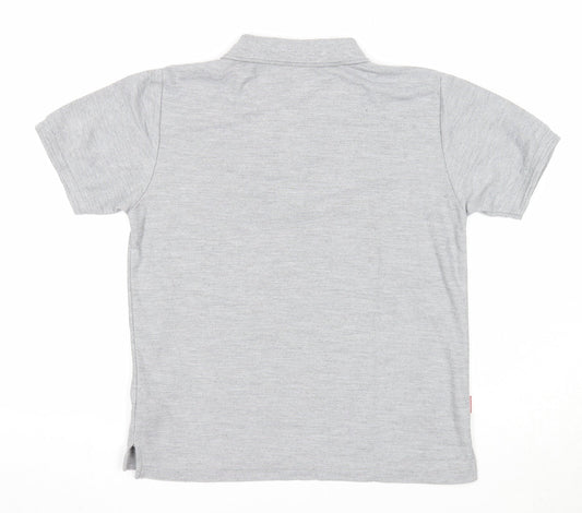Slazenger Boys Grey Polyester Basic Polo Size 11-12 Years Collared Button