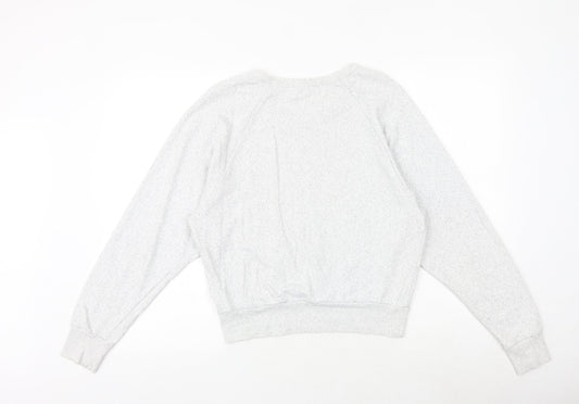 I Love H81 Womens Grey Cotton Pullover Sweatshirt Size M Pullover
