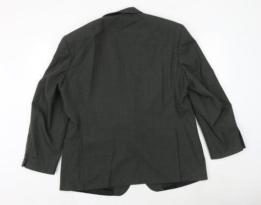 Charlton Gray Mens Green Polyester Jacket Suit Jacket Size 44 Regular