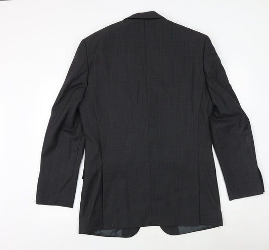 Marks and Spencer Mens Grey Wool Jacket Suit Jacket Size 40 Regular