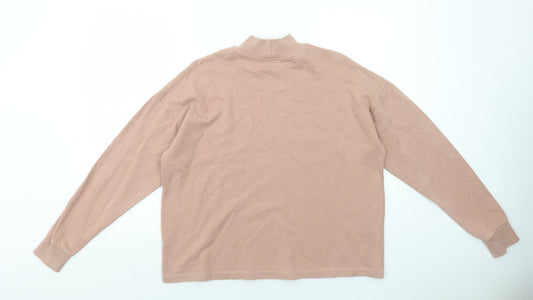 River Island Womens Pink Cotton Pullover Sweatshirt Size S Pullover