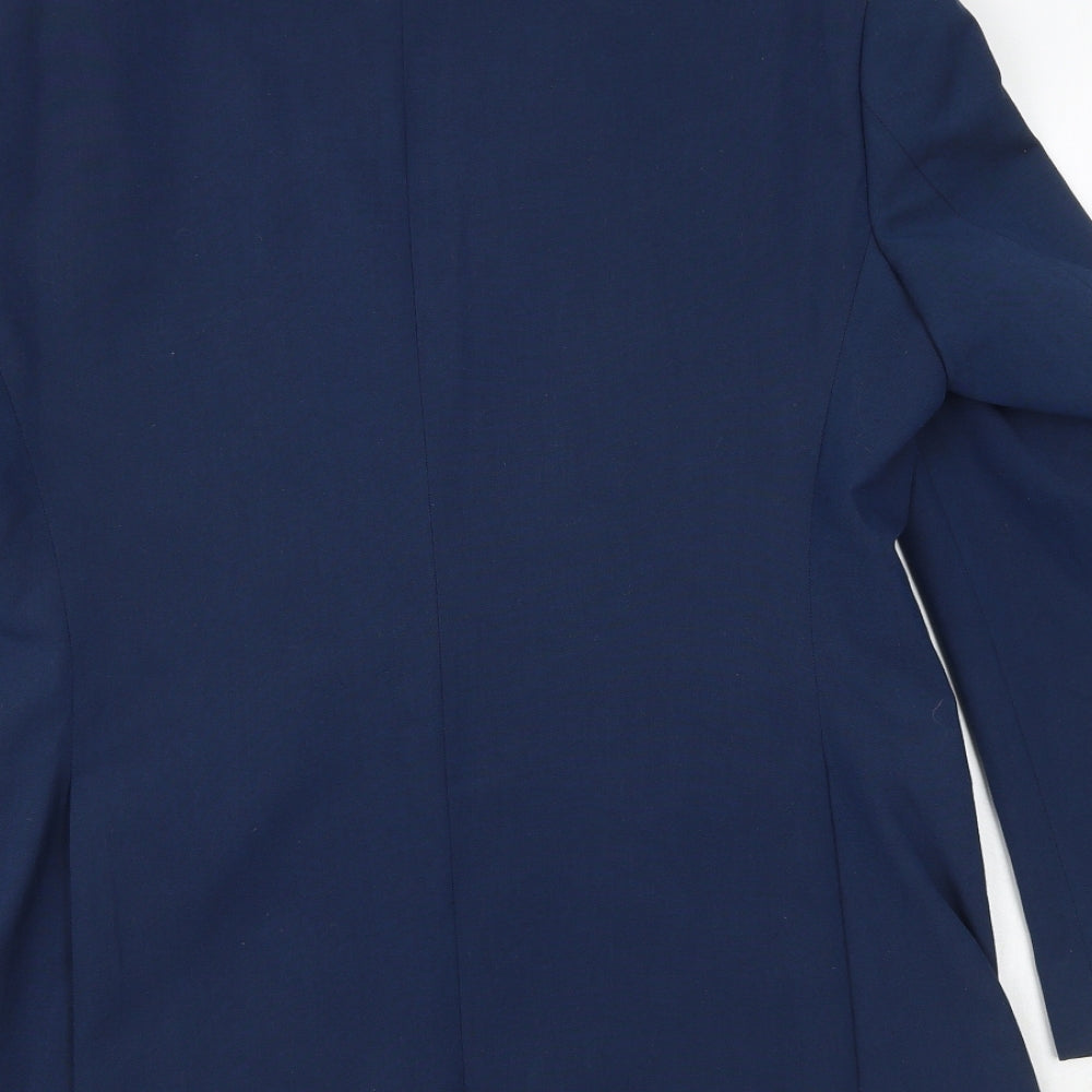 Marks and Spencer Mens Blue Polyester Jacket Suit Jacket Size 38 Regular