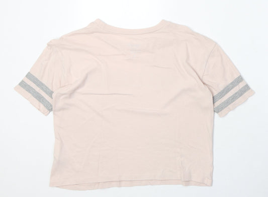 Hollister Womens Pink 100% Cotton Basic T-Shirt Size XS Round Neck