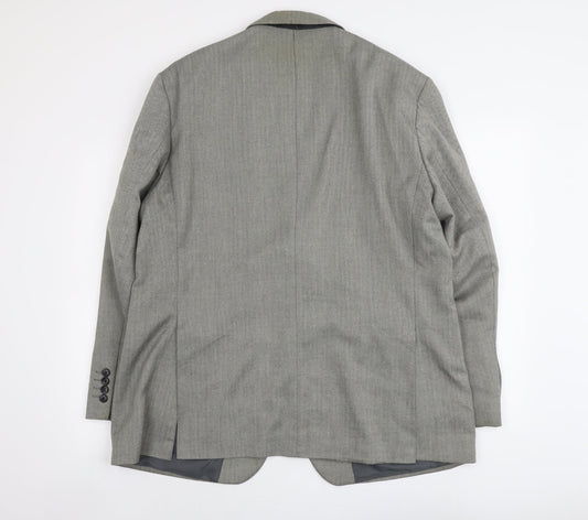 Marks and Spencer Mens Grey Polyester Jacket Suit Jacket Size L Regular