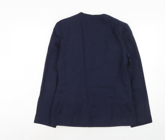 Debenhams Womens Blue Polyester Jacket Suit Jacket Size 10
