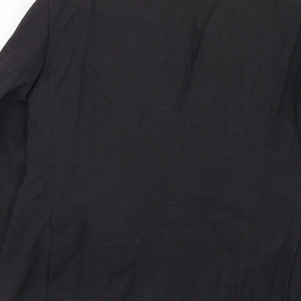 Marks and Spencer Mens Black Polyester Jacket Suit Jacket Size 42 Regular