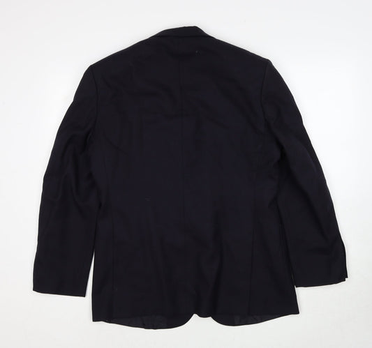 Marks and Spencer Mens Blue Polyester Jacket Suit Jacket Size 40 Regular