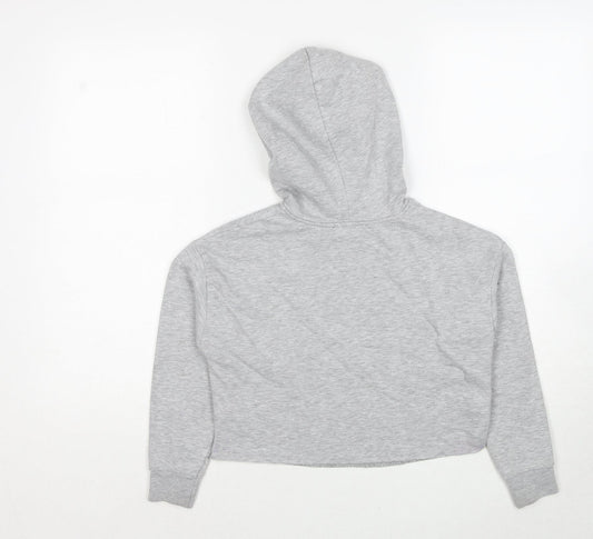 New Look Girls Grey Polyester Pullover Hoodie Size 9 Years Pullover - Too Cute Rose