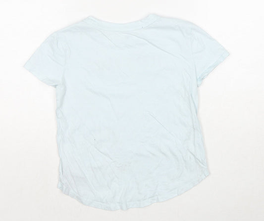 Gap Girls Blue Cotton Pullover T-Shirt Size S Round Neck Pullover - Llet's Dance