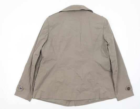 Autonomy Womens Brown Jacket Size 14 Button