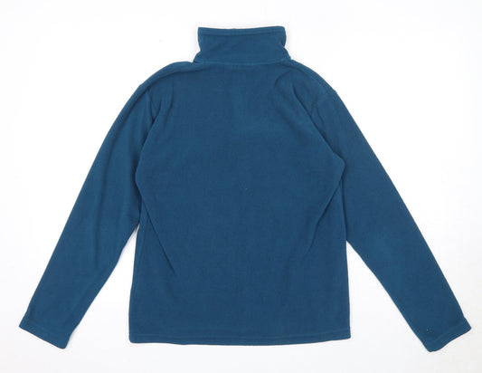 Hi Gear Womens Blue Polyester Pullover Sweatshirt Size XS Zip
