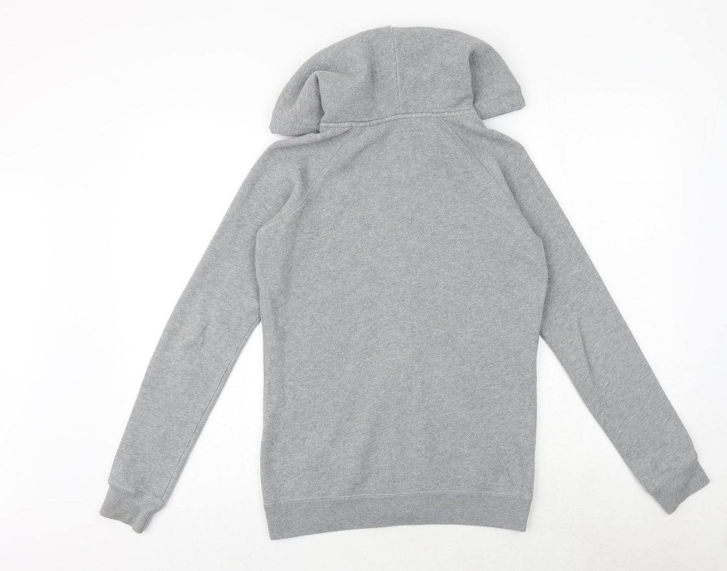 Jack Wills Womens Grey Cotton Full Zip Hoodie Size 6 Zip