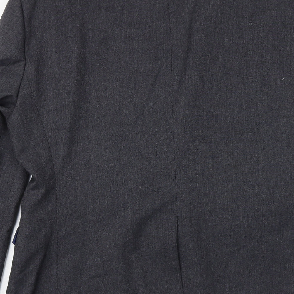 Marks and Spencer Mens Grey Polyester Jacket Blazer Size 42 Regular