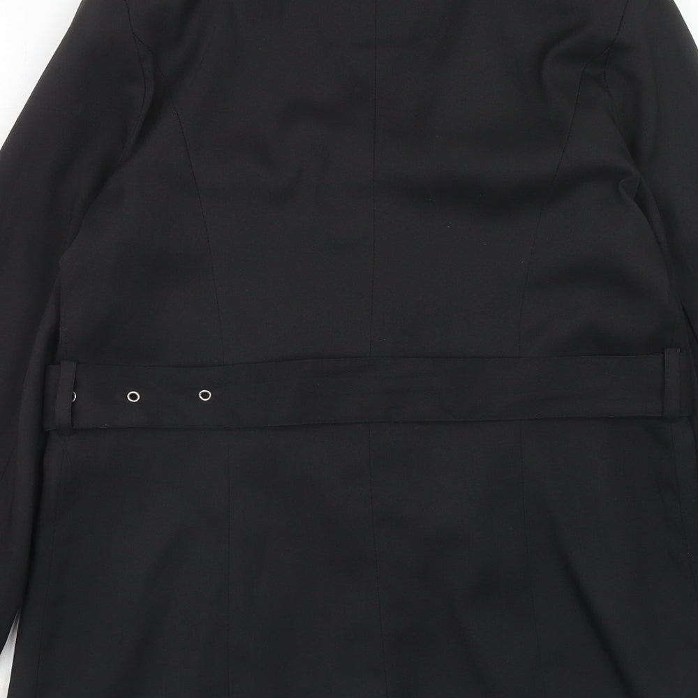 PRETTYLITTLETHING Womens Black Polyester Jacket Blazer Size 8