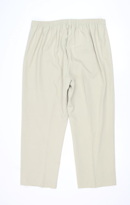 Slimma Womens Beige Polyester Trousers Size 20 Regular