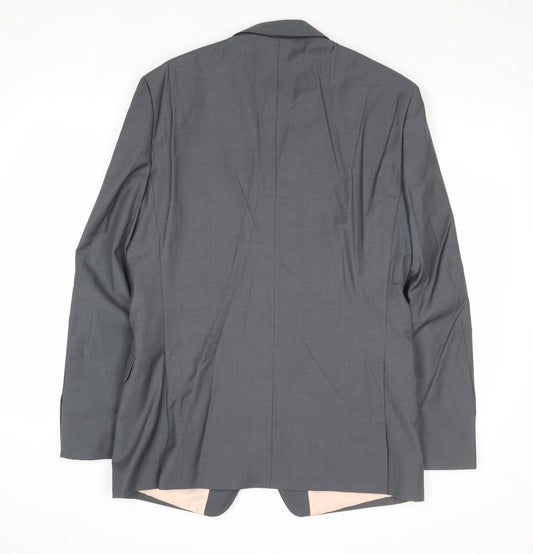 French Connection Mens Grey Polyester Jacket Suit Jacket Size 38 Regular
