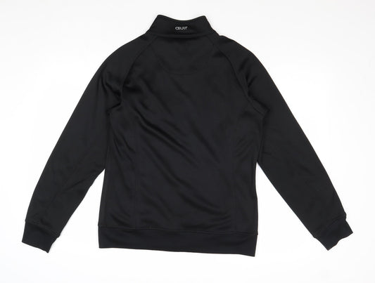 Aiuir Mens Black Polyester Full Zip Sweatshirt Size M Zip - Logo