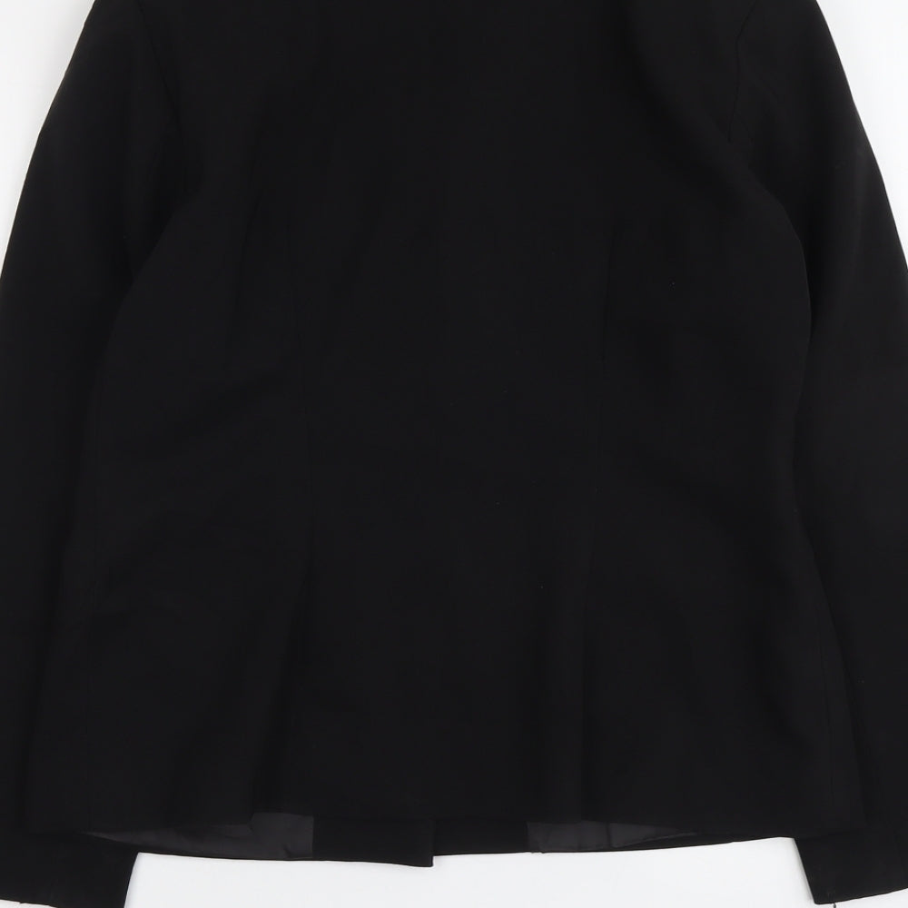 Brand and care label for Cortelle women’s black polyester jacket suit jacket, size UK 14