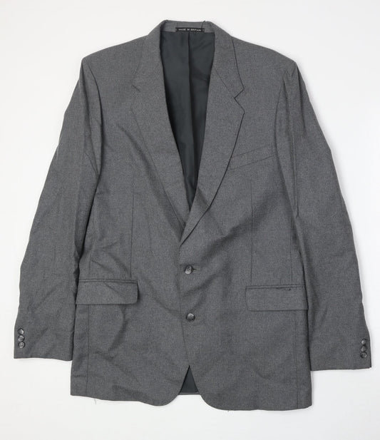 Dunn & Co Mens Grey Wool Jacket Suit Jacket Size 42 Regular