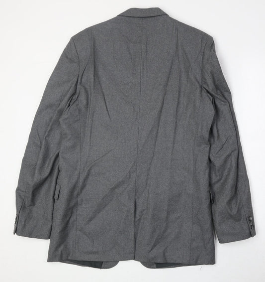 Dunn & Co Mens Grey Wool Jacket Suit Jacket Size 42 Regular