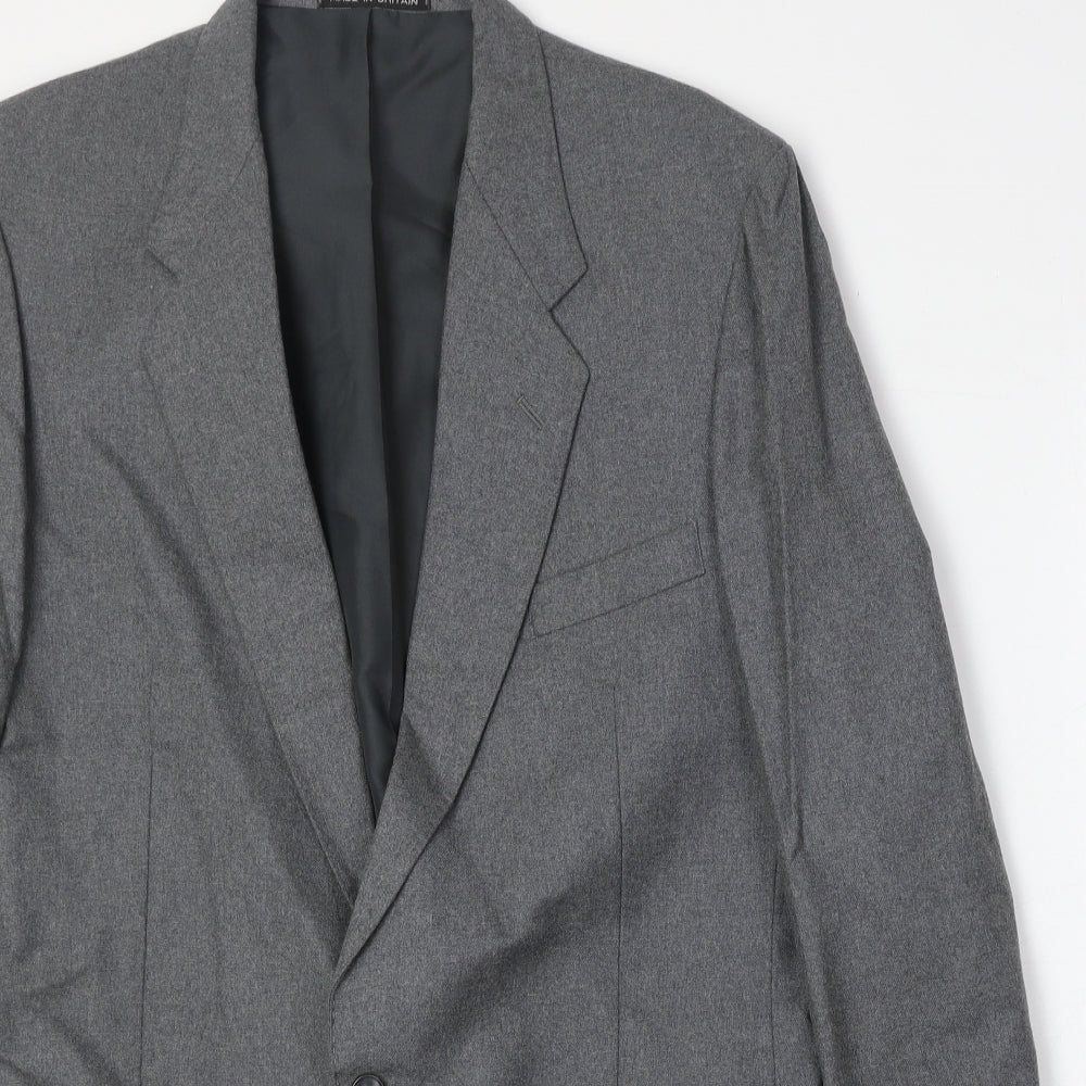 Dunn & Co Mens Grey Wool Jacket Suit Jacket Size 42 Regular