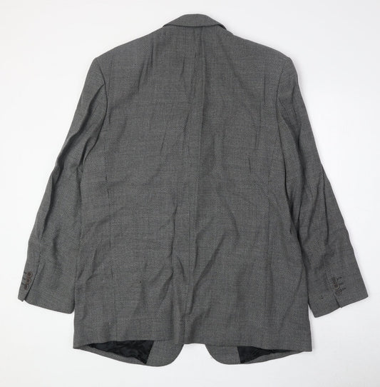 Woolsley Mens Grey Wool Jacket Suit Jacket Size 44 Regular
