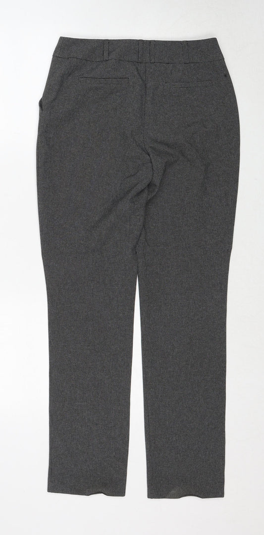 South Womens Black Polyester Trousers Size 8 Regular Zip