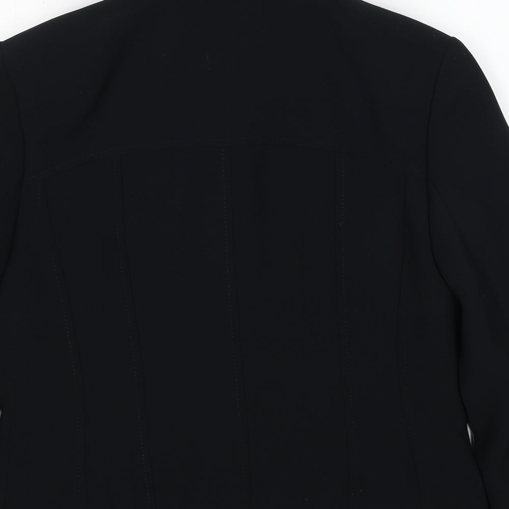 NEXT Womens Black Polyester Jacket Suit Jacket Size 10