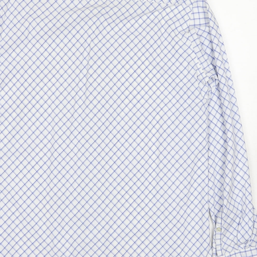 Topman Mens White Animal Print Cotton Button-Up Size L Collared Button