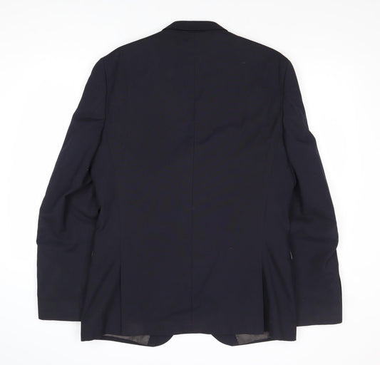 NEXT Mens Blue Polyester Jacket Suit Jacket Size 42 Regular