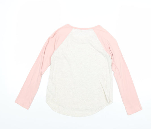 Gap Girls Multicoloured Cotton Basic T-Shirt Size M Round Neck Pullover - Dinosaur Print