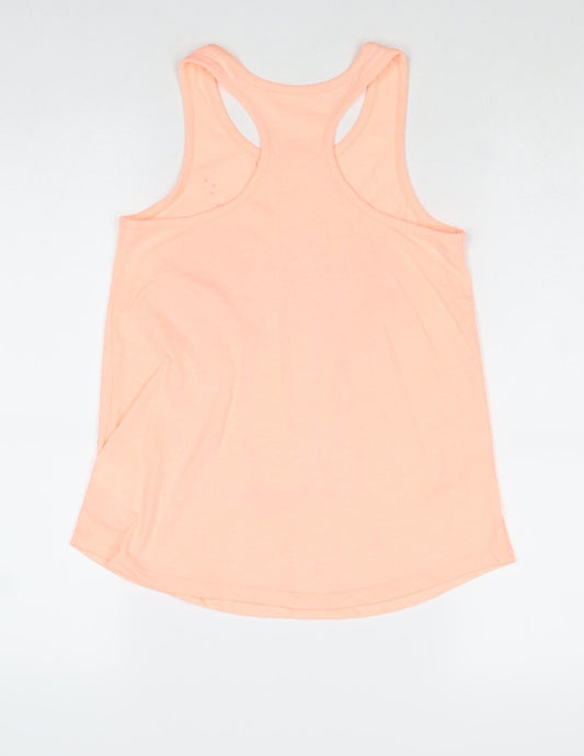 Gap Girls Orange Cotton Pullover Tank Size L Scoop Neck Pullover - Palm Trees