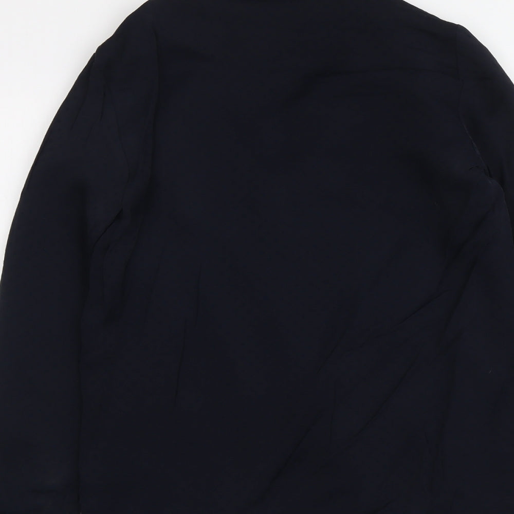 Topshop Womens Blue Viscose Jacket Suit Jacket Size 6