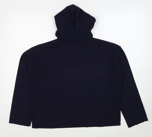 Fashion Union Womens Blue Polyester Pullover Hoodie Size 8 Pullover
