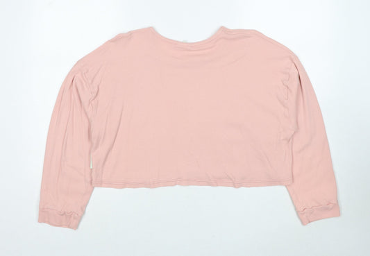 Minxi Womens Pink Cotton Pullover Sweatshirt Size 16 Pullover