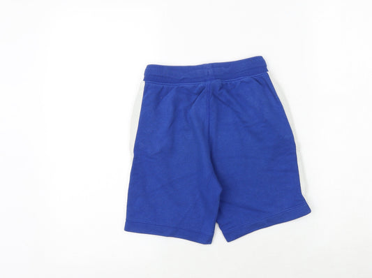 Gap Boys Blue Cotton Sweat Shorts Size S Regular Drawstring