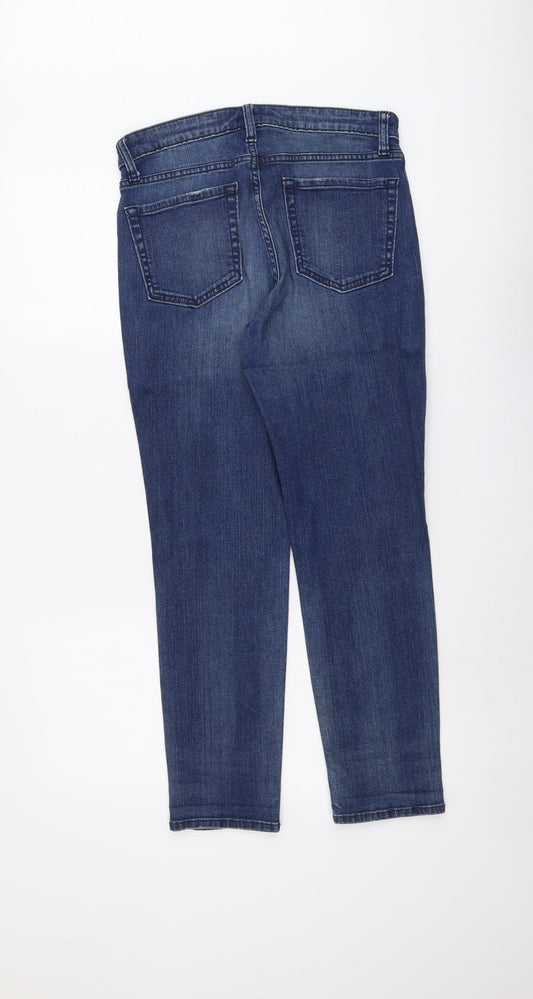 Gap Womens Blue Cotton Straight Jeans Size 6 L27 in Regular Button