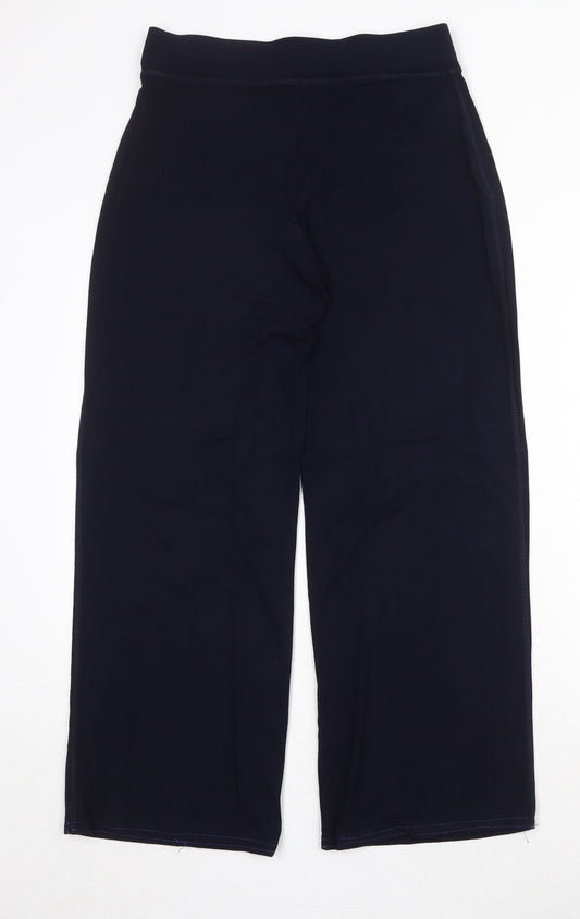Marks and Spencer Womens Blue Viscose Trousers Size 10 Regular