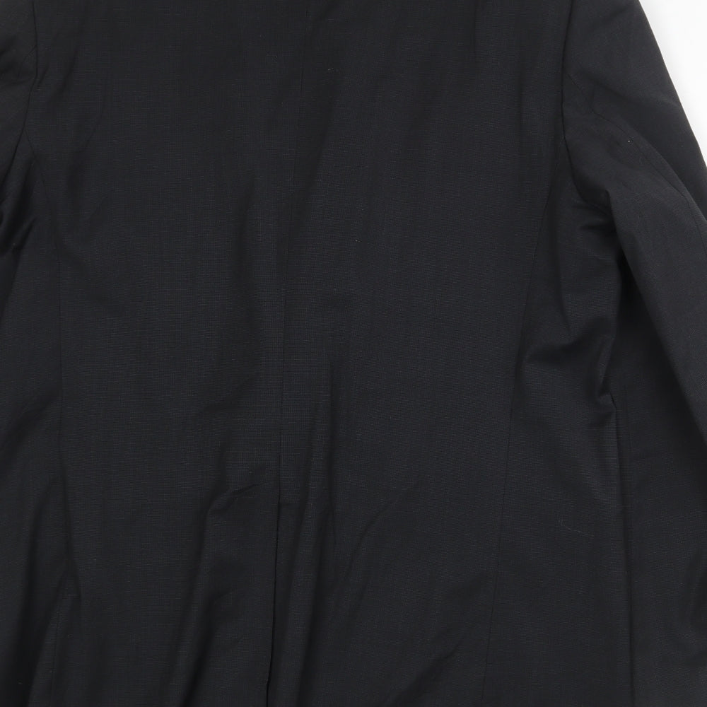 Marks and Spencer Mens Black Wool Jacket Suit Jacket Size 44 Regular