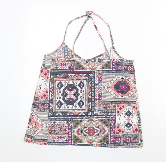 Hollister Womens Multicoloured Geometric Polyester Camisole Tank Size XS V-Neck