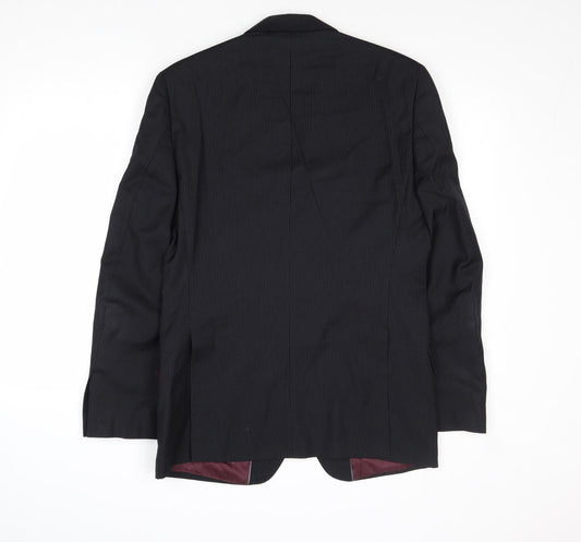 Marks and Spencer Mens Black Wool Jacket Suit Jacket Size 38 Regular