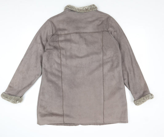 Bonmarché Womens Grey Jacket Size 14 Toggle