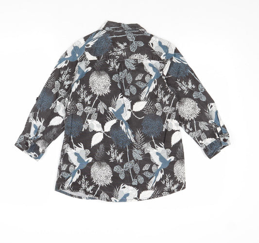 Almatrichi Boys Multicoloured Geometric Cotton Basic Button-Up Size 10 Years Collared Button