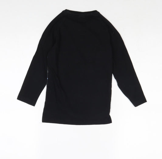 Star Wars Boys Black Cotton Pullover T-Shirt Size 5 Years Round Neck Pullover