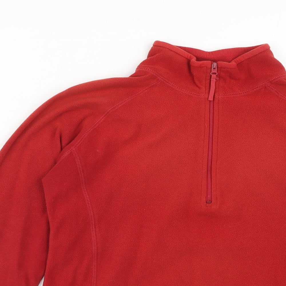 Mountain Life Womens Red Polyester Pullover Sweatshirt Size 8 Zip