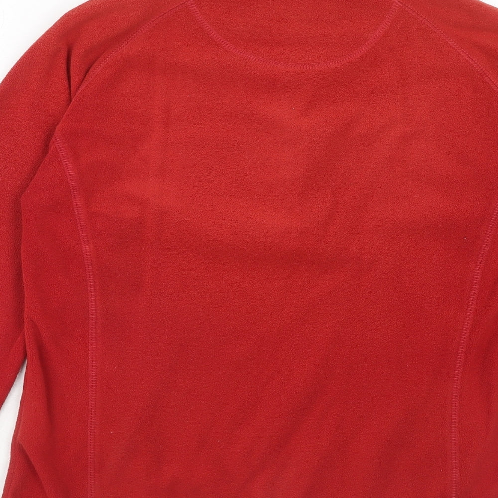 Mountain Life Womens Red Polyester Pullover Sweatshirt Size 8 Zip