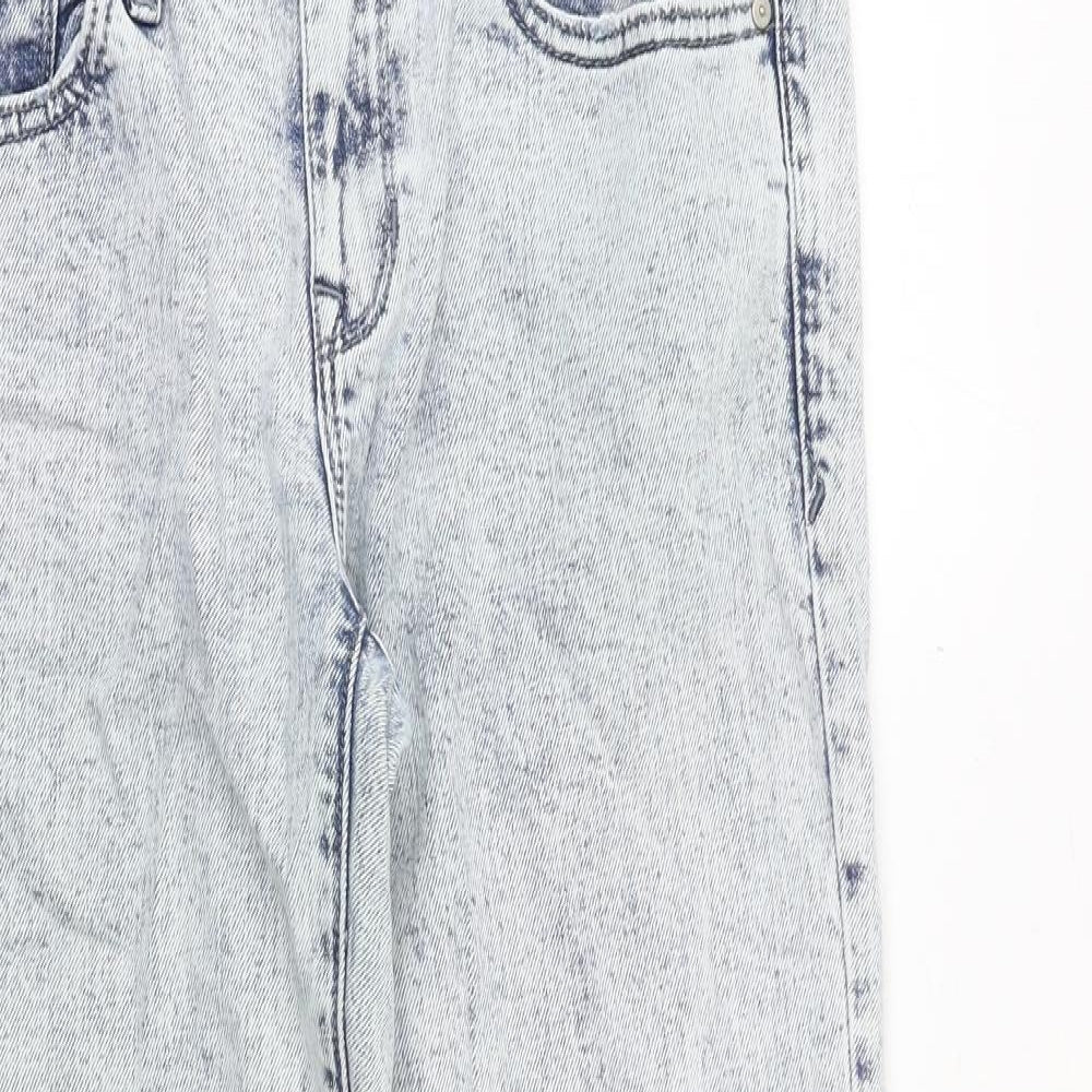 Gap Womens Blue Cotton Straight Jeans Size 32 in Regular Zip