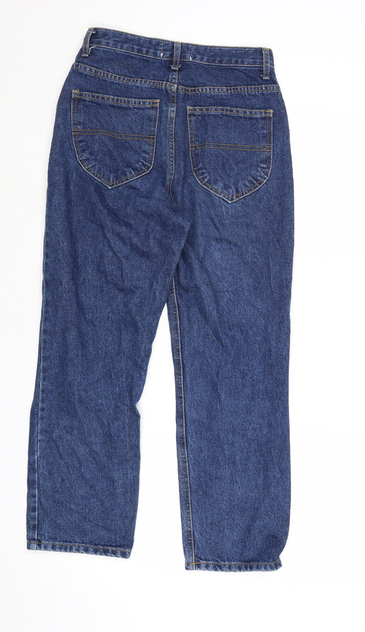 Branda Brenden Womens Blue Cotton Mom Jeans Size 26 in Regular Zip
